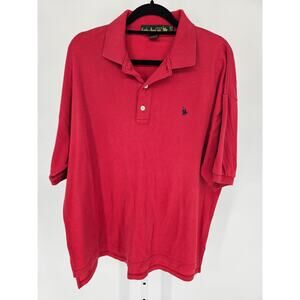 Knights of Round Table Mens Sz 2XB Short Sleeve Polo Shirt Red